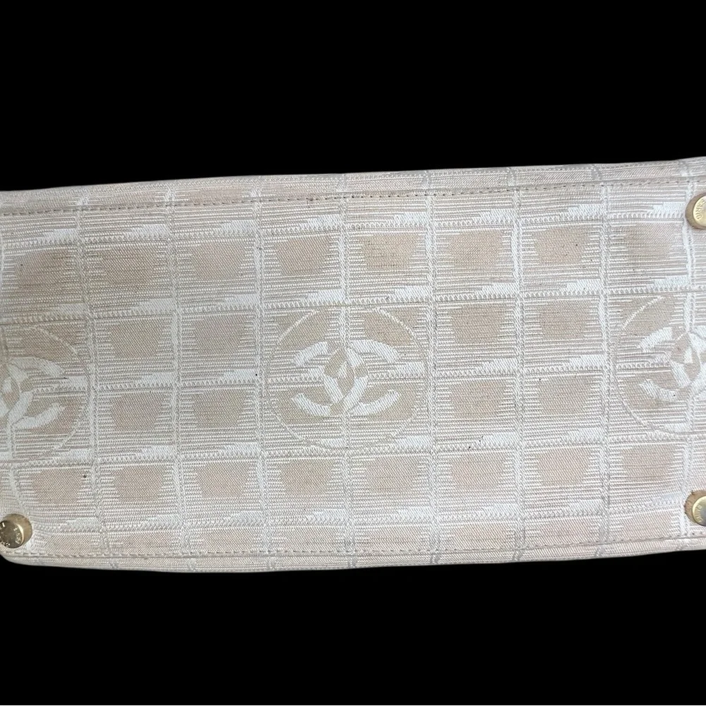 CHANEL Cream Canvas Travel Line